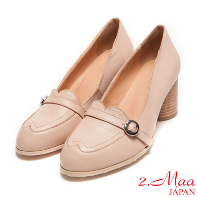 2.Maa-經典質感甜美造型高跟包鞋-梅粉