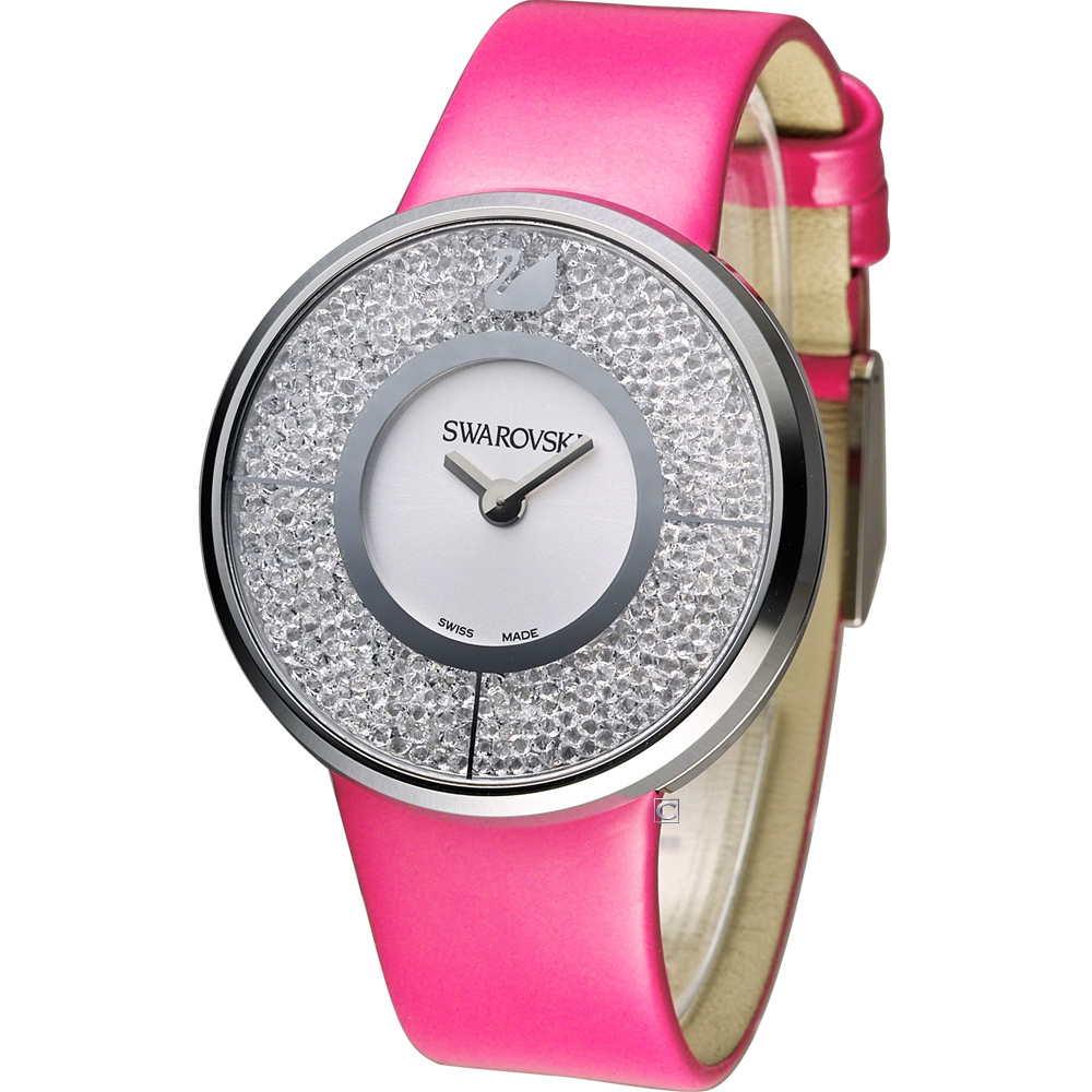 SWAROVSKI 璀璨耀眼時尚腕錶-粉紅/40mm