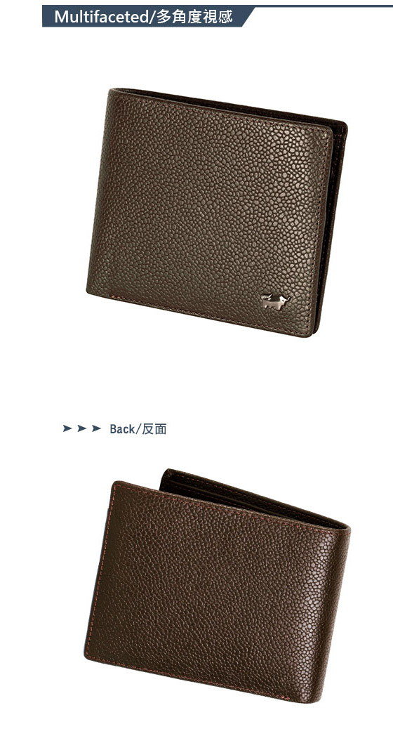 BRAUN BUFFEL - CHUCHO丘喬系列5卡透明窗皮夾 - 可可色