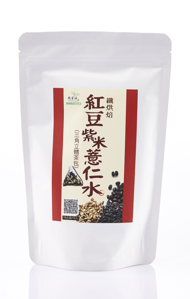 阿華師業茶 纖烘焙 紅豆紫米薏仁水(15g ×12入/袋)