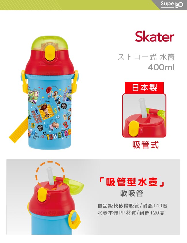 Skater吸管冷水壺(400ml)ToyStory