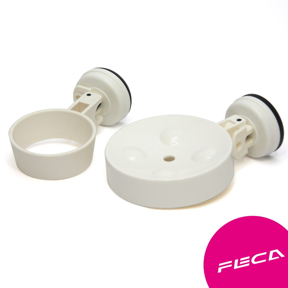 FECA非卡 無痕強力吸盤 魔法組合(O型架+肥皂架)白