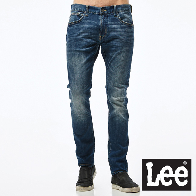 Lee 牛仔褲 709低腰合身小直筒牛仔褲- 男款-藍