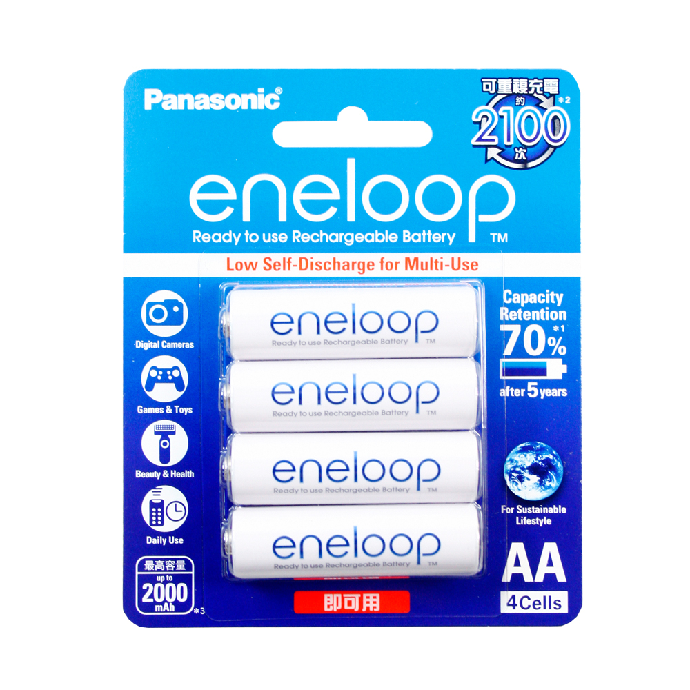 Panasonic eneloop 3號4入低自放鎳氫充電電