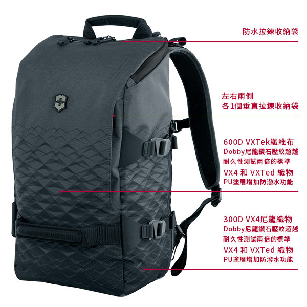 VICTORINOX 瑞士維氏VX Touring系列後背包-深灰