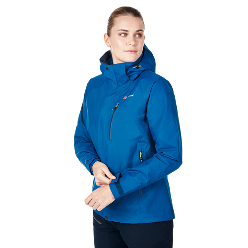 【Berghaus 貝豪斯】女款HS銀離子防水透氣兩件式外套H22F25藍