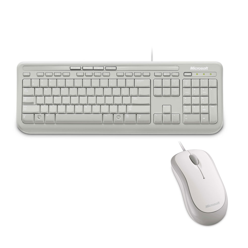 Microsoft 微軟 標準滑鼠鍵盤組 600(白色)