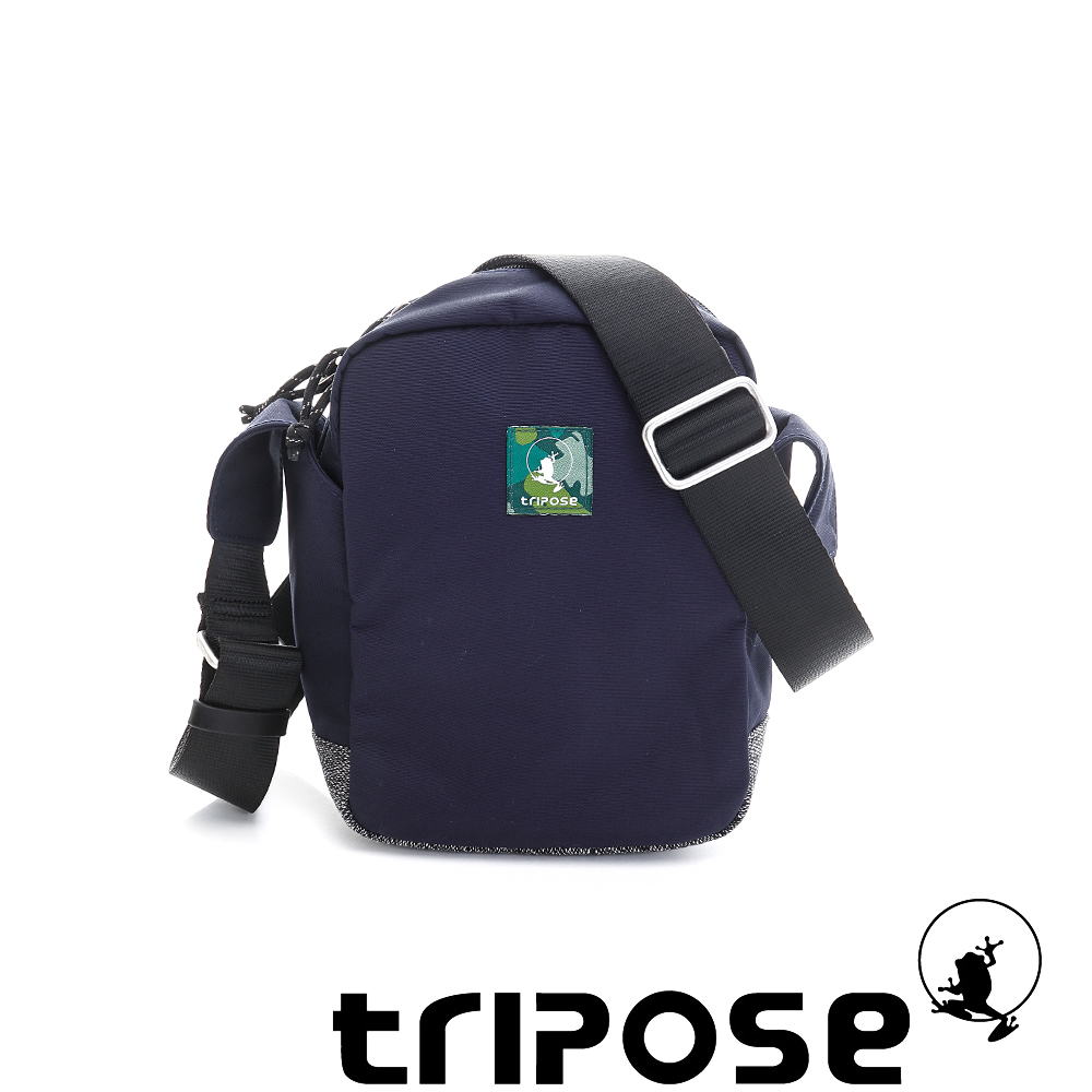 tripose 微旅輕量岩紋配色防潑水斜揹包 藍