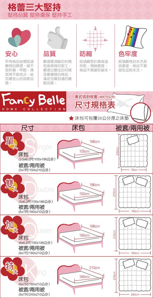 義大利Fancy Belle 甜蜜寶貝熊 加大四件式雪芙絨被套床包組