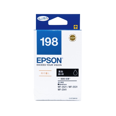 EPSON NO.198 高容量L 黑色墨水匣(T198150)