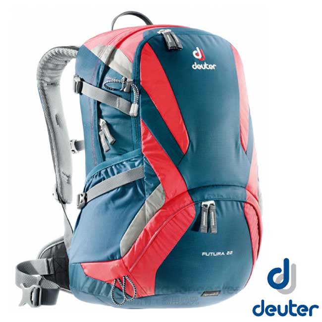 【德國 Deuter】Futura 22 網架式透氣登山背包_深藍/紅