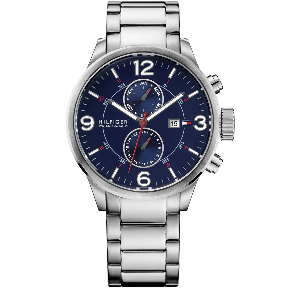 TOMMY HILFIGER 痞客幫紐約計時腕錶-藍/46mm