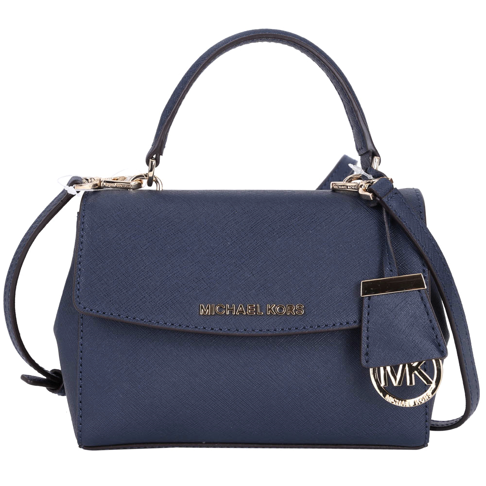 Michael Kors Ava Extra 防刮牛皮兩用包(MINI/深藍色)