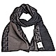 FENDI SCIARPA 素雅雙側FF LOGO滾邊雙面羊毛圍巾(黑/灰) product thumbnail 1