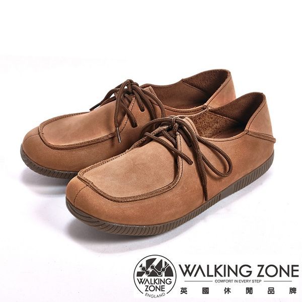WALKING ZONE 可踩式雙穿休閒女鞋-棕(另有紅、藍)