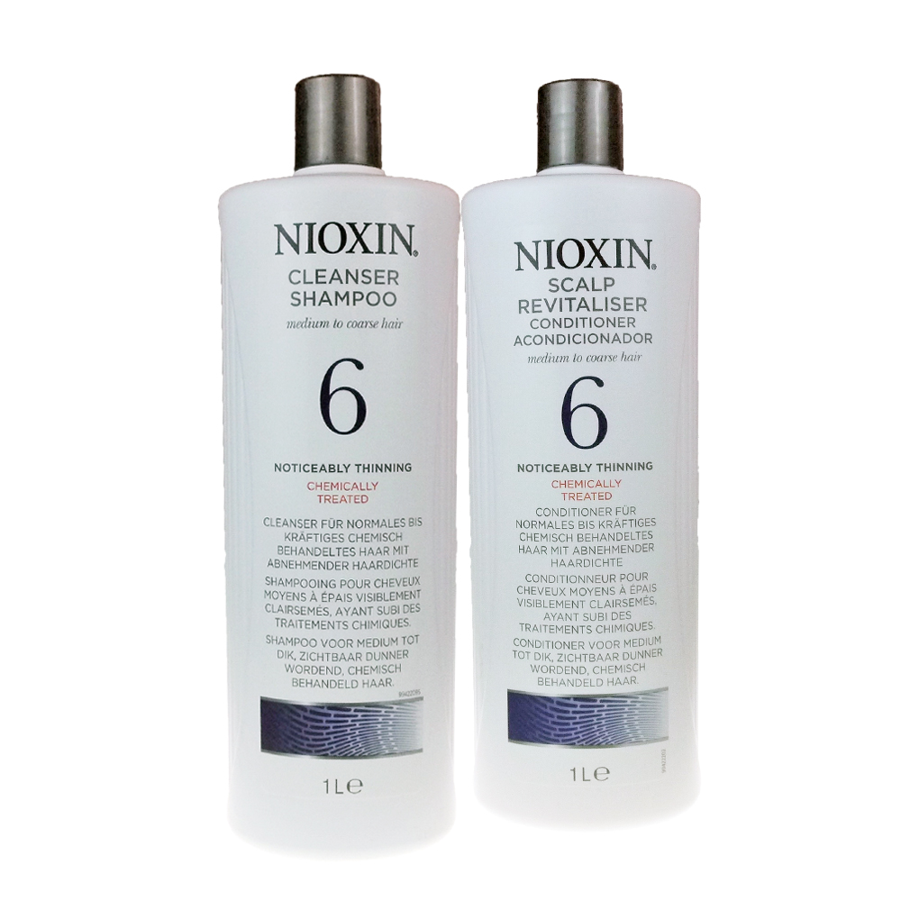 NIOXIN 耐奧森(儷康絲) 6號組合潔髮乳+甦活乳1000ML 公司貨