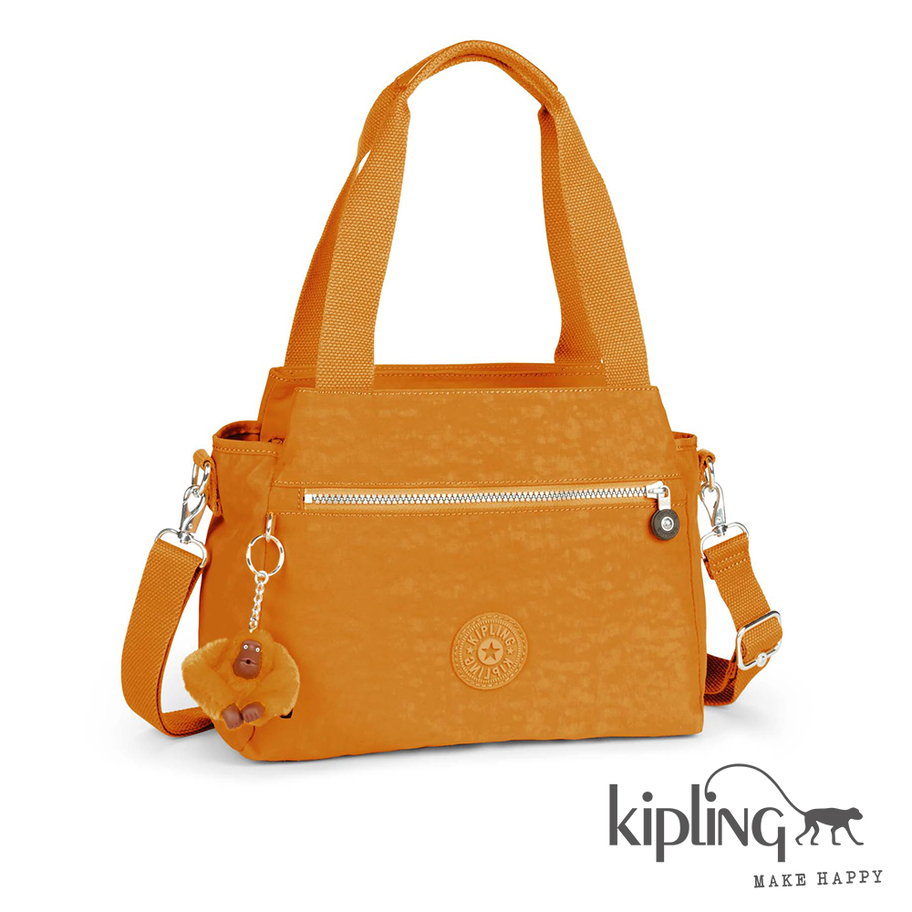 Kipling 斜背包 楓糖棕素面