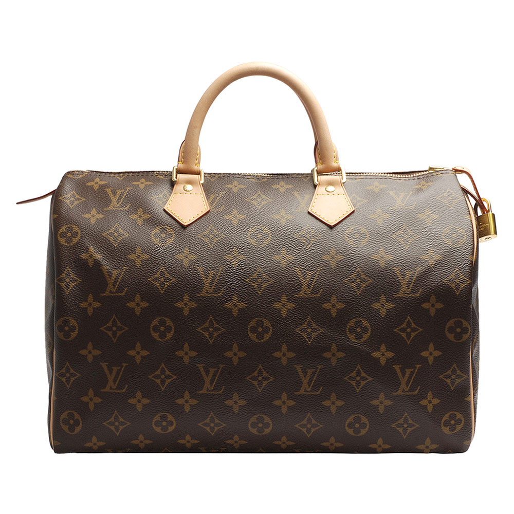 LV M41107 經典Monogram SPEEDY 35 手提波士頓包(附鎖)