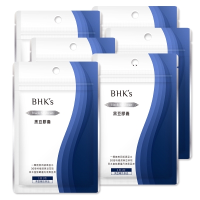 BHK’s 黑豆 素食膠囊 (30粒/袋)6袋組