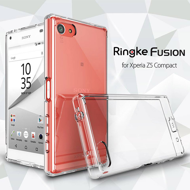 RINGKE Sony Xperia Z5C Fusion 透明背蓋手機保護殼