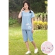 華歌爾睡衣Pretty Amy 印花 M-L 短袖七分褲家居服(甜美粉) product thumbnail 1