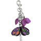 COACH 紫色PVC立體花朵造型鑰匙圈吊飾 product thumbnail 1