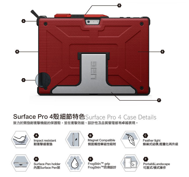 UAG Microsoft Surface Pro4 耐衝擊保護套