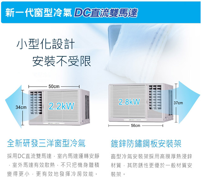 SANLUX三洋 4-6坪窗型左吹冷氣SA-L28FE