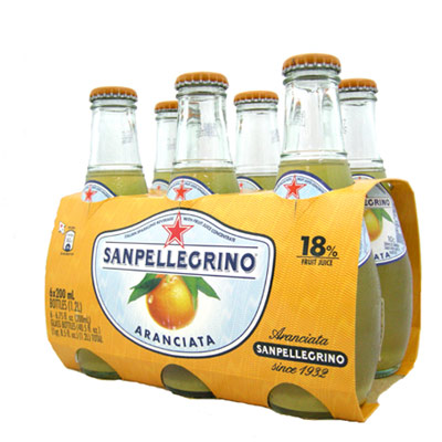 S.Pellegrino 聖沛黎洛氣泡水果飲料-甜橙口味(200mlx24瓶)