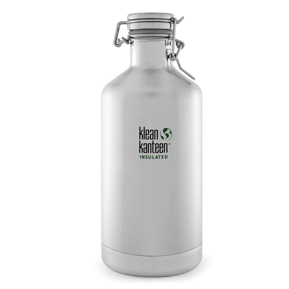 美國Klean Kanteen快扣鋼蓋保冰鋼瓶1900ml-原鋼色