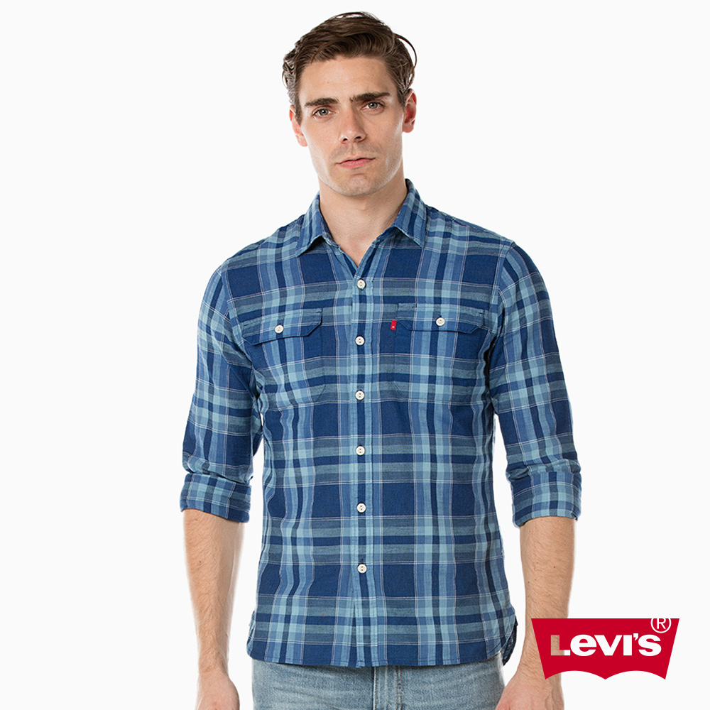 Levis 格紋襯衫 男裝 雙口袋