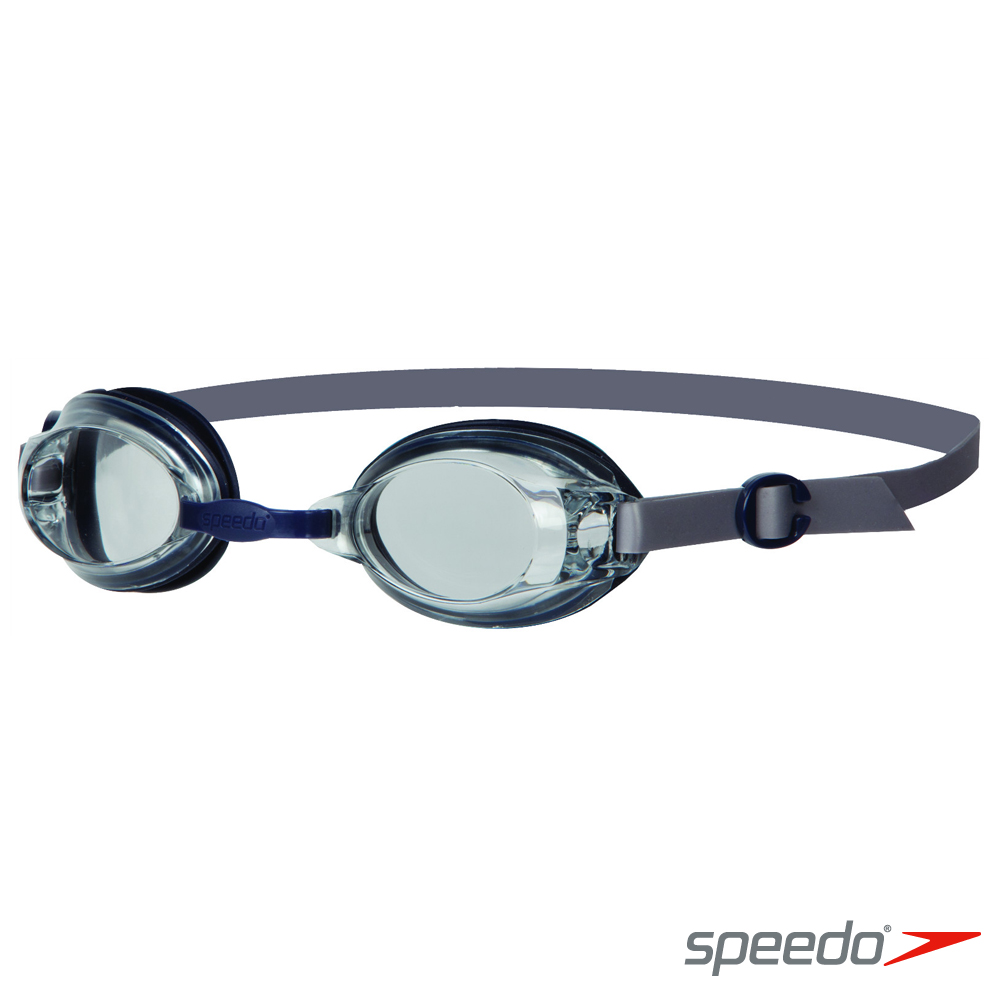 SPEEDO 成人基礎型泳鏡 Jet 深藍-透明