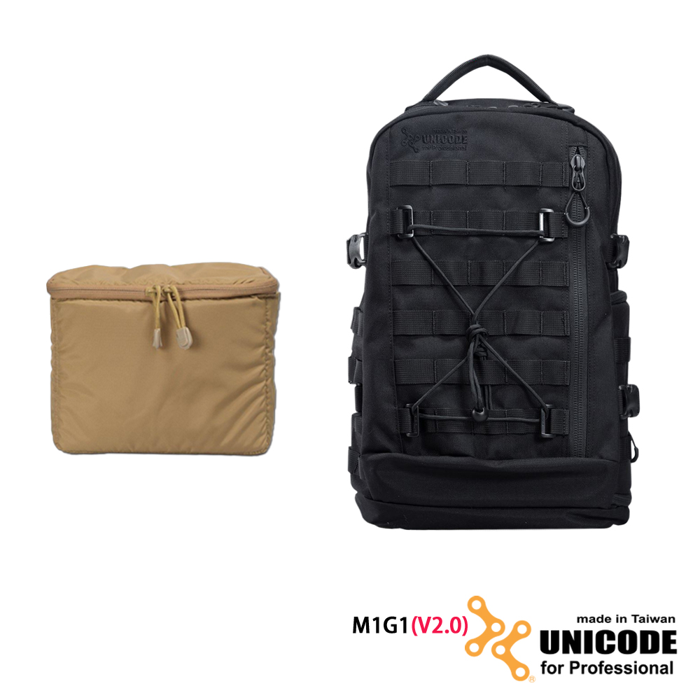 UNICODE M1G1 雙肩攝影背包 內袋套組(V2.0版)-黑色