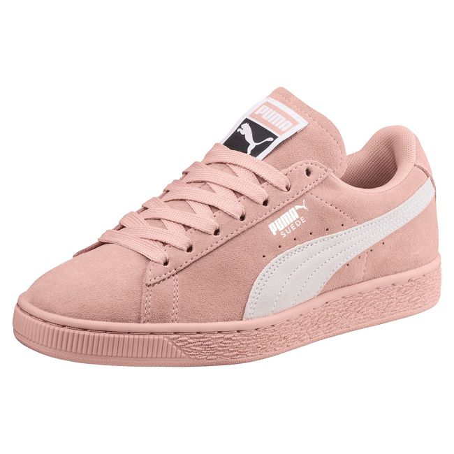 PUMA-Suede Classic Wns女復古運動鞋-蜜桃白