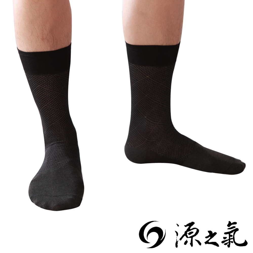 源之氣 極品竹炭紳士男襪/菱格紋 三雙組 RM-30205-1