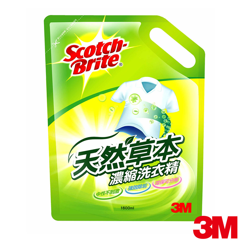 3M 天然草本抗菌洗衣精補充包-1600ml