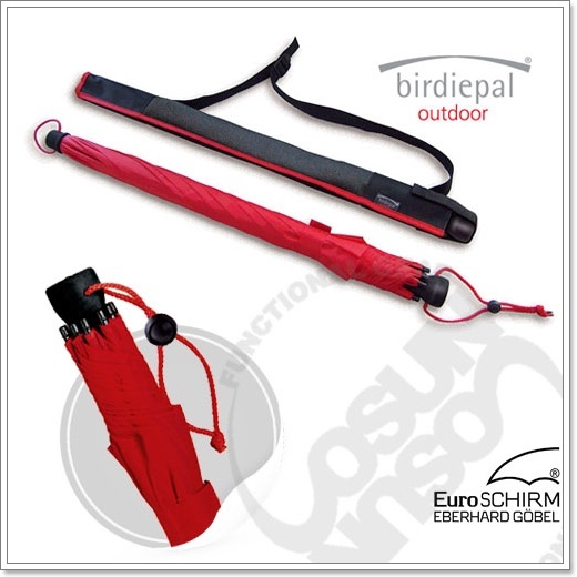 德國 EuroSCHIRM 強韌型堅固雨傘!!! 戶外抗UV風暴傘(含指北針)紅