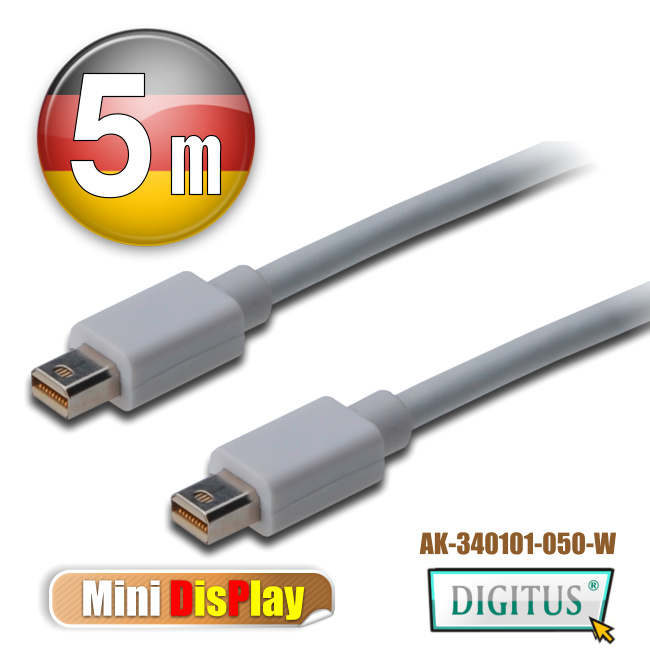 曜兆DIGITUS Mini DisplayPort-5公尺圓線(公-公)