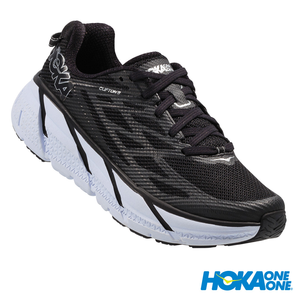 HOKA ONE ONE 路跑鞋 Clifton 3 女 黑/煤灰