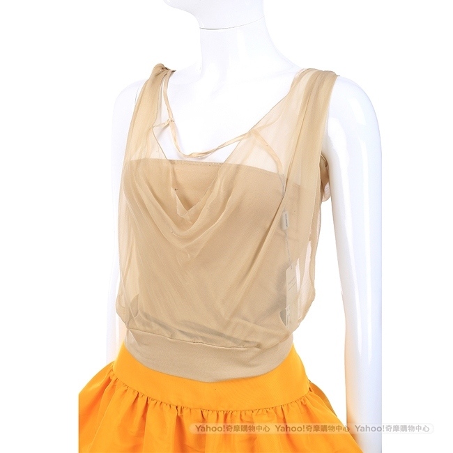 PHILOSOPHY-AF 駝色雪紡紗質上衣