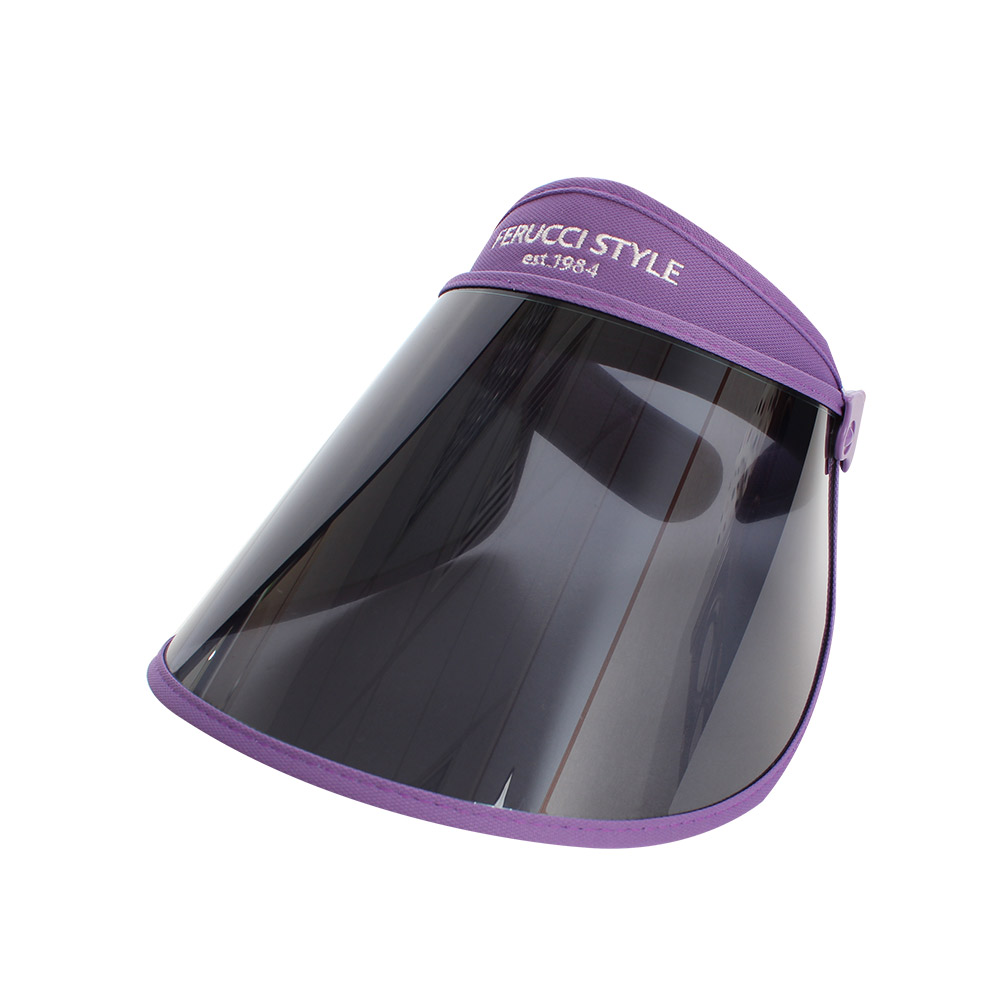 Clover 韓國製鏡面時尚加大款抗UV遮陽帽(紫)