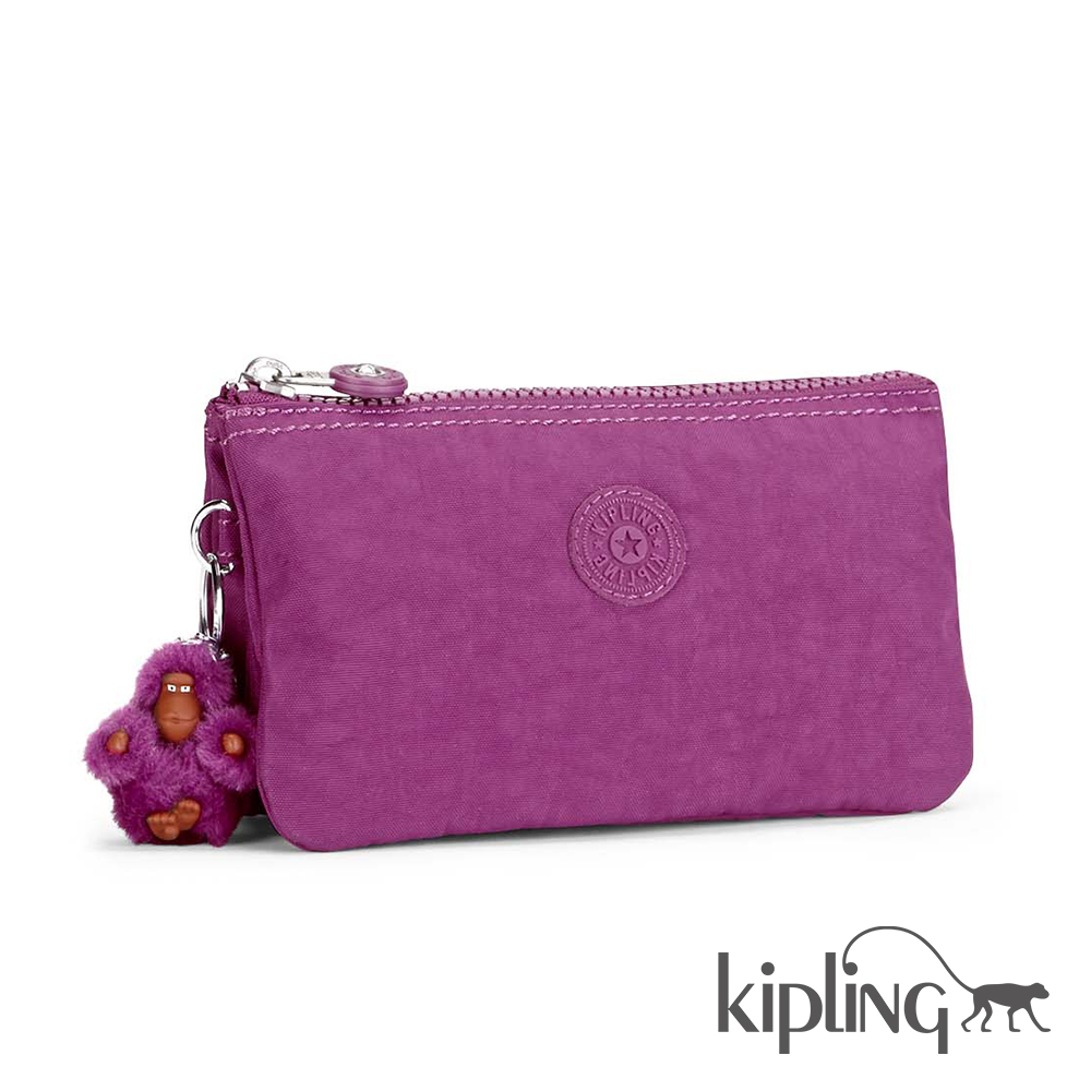 Kipling 零錢包 葡萄紫素面-小