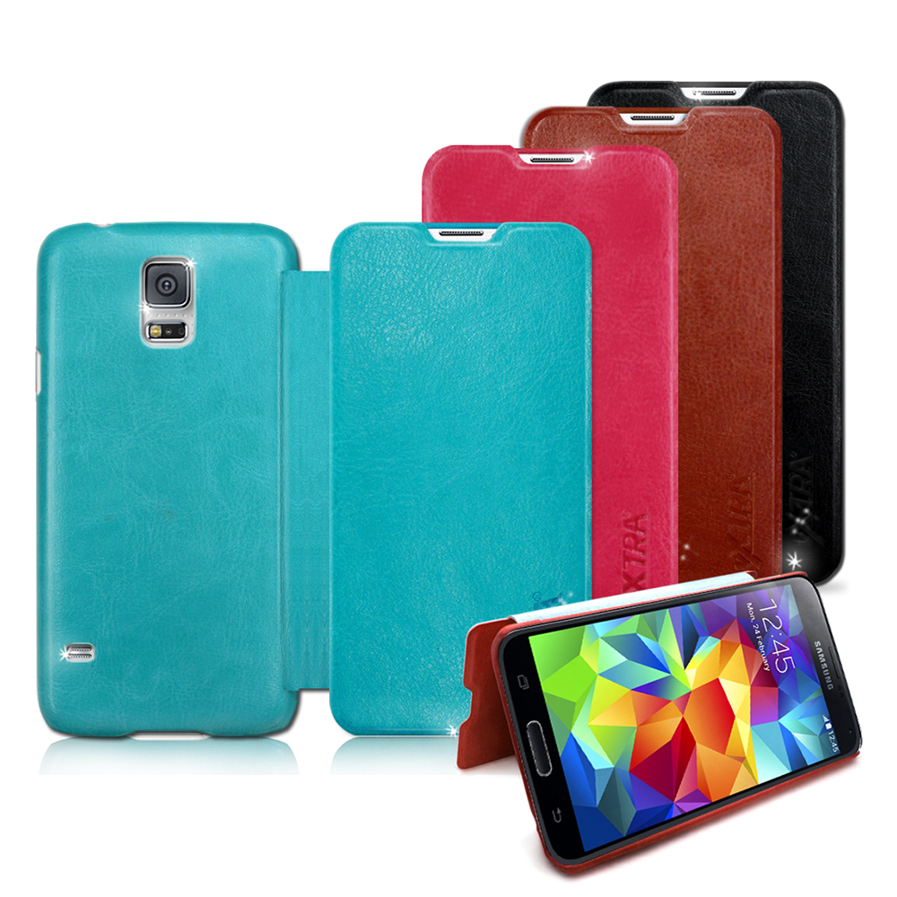 VXTRA SAMSUNG Galaxy S5 i9600 歐風皮紋 超薄皮套