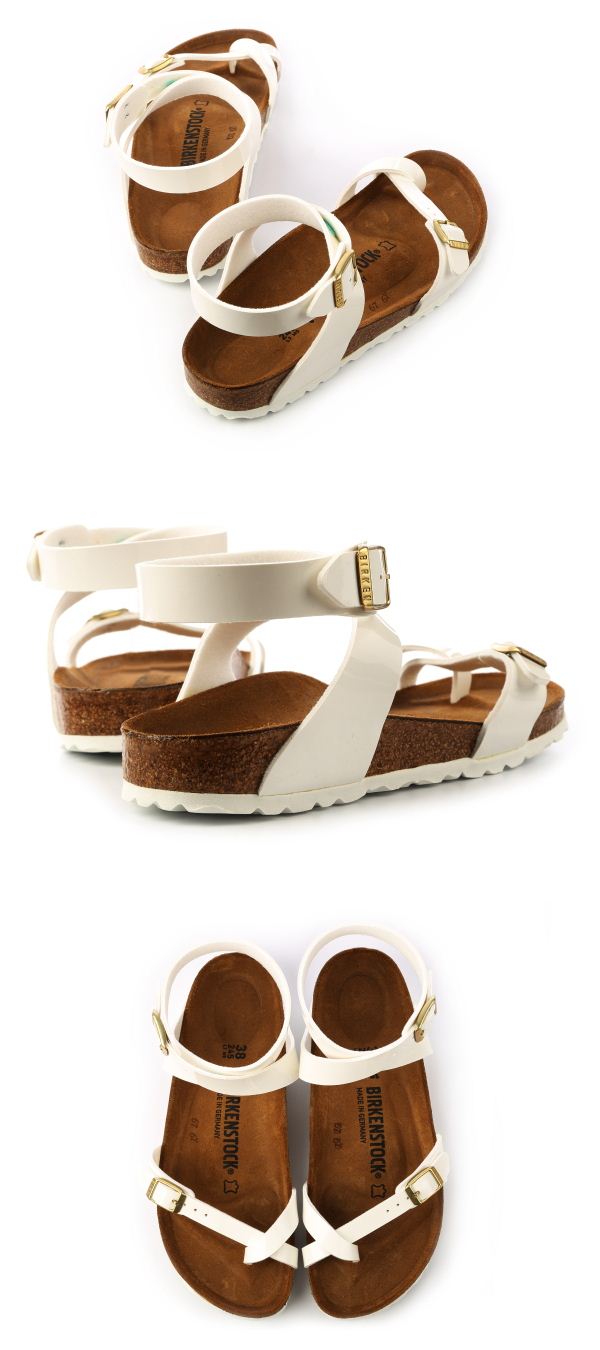 勃肯BIRKENSTOCK 1005166。YARA亞拉 夾腳繫踝拖鞋(白)