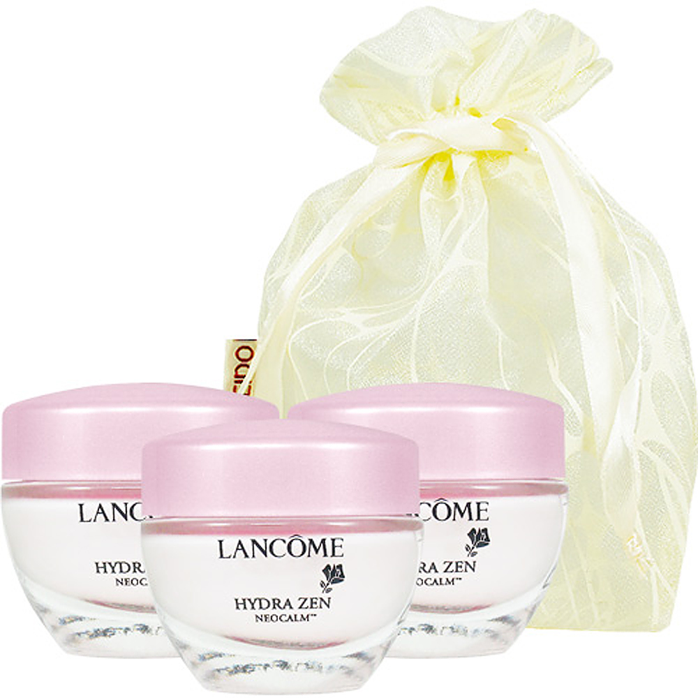 LANCOME 蘭蔻 超水妍舒緩保濕霜(15ml)(新款)3入旅行袋組