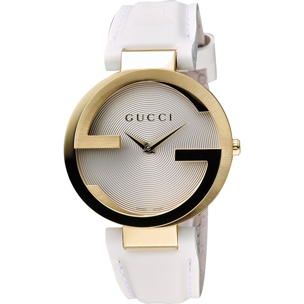 GUCCI Special LATIN GRAMMY 特別版時尚腕錶-銀x白/37mm