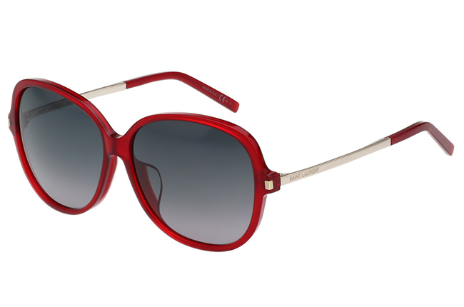 Saint Laurent Paris 復古圓面 太陽眼鏡(紅色)SL23F