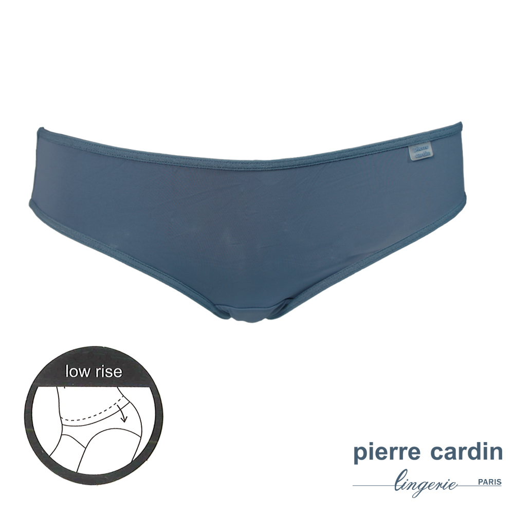 【pierre cardin 皮爾卡登女性內衣】素面超柔感低腰三角褲(深藍 )