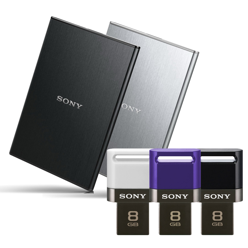 SONY 500GB USB3.0超薄硬碟+8G OTG碟超值組合(送收納布套)