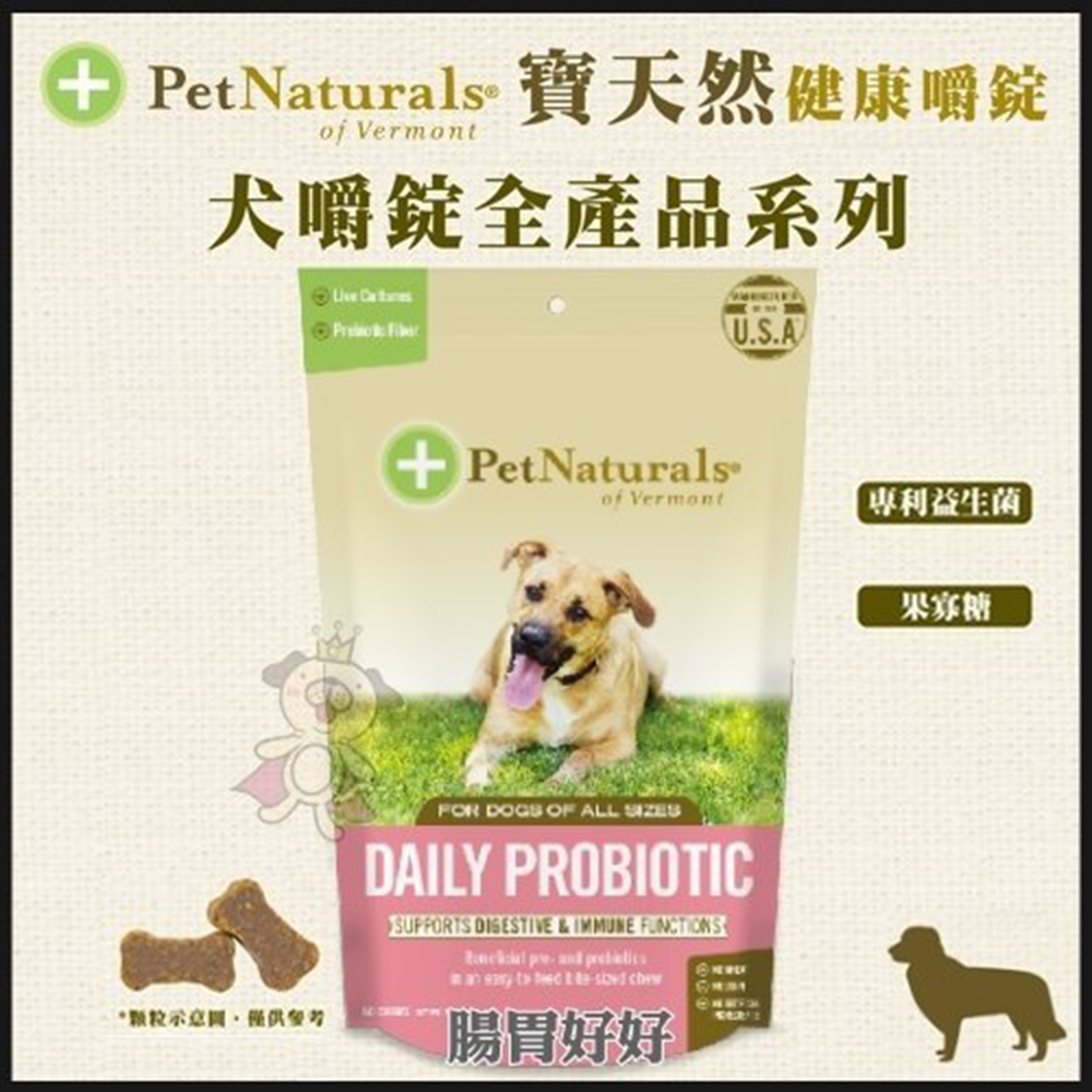 寶天然健康犬嚼錠《Daily Probiotic腸胃好好》60粒/包 兩包組